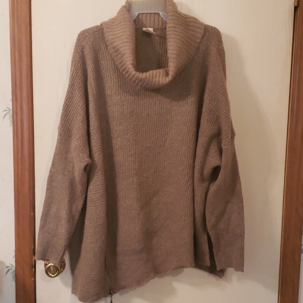 Cute asymmetrical cowl neck sweater with zipper 20
